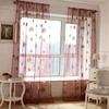 100x200cm Sunflower Printed Tulle Curtains Home Living Room Window Panels Drapes Sheer Voile Tulle Home Window Decorations