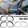 For Toyota Tundra Sequoia -2025 2x Car Rearview Side Mirror Rain Eyebrow Shield Cover Frame Sticker Protector Exterior Decor