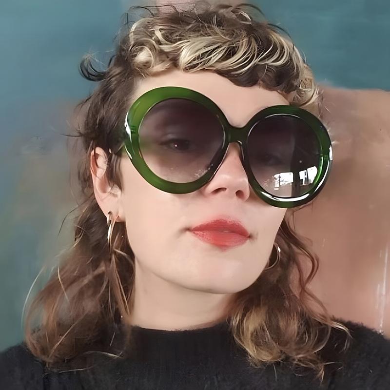 Big Frame Luxury Brand Designer Round Sunglasses Women For Men Vintage Punk Popular Oversized Retro Travel Sun Glasses Uv400