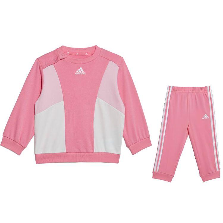 Adidas Спортивный костюм для бега в стиле color block, милый, повседневный, детский, розовый HR5878 62