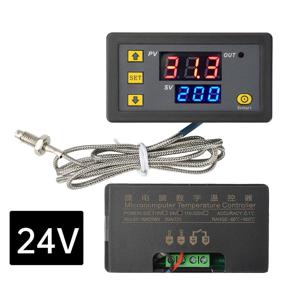 W3230 Mini Digital Temperature Controller DC 5V 12V 24V 220V K Type Thermostat Regulator Heating Cooling Control Switch