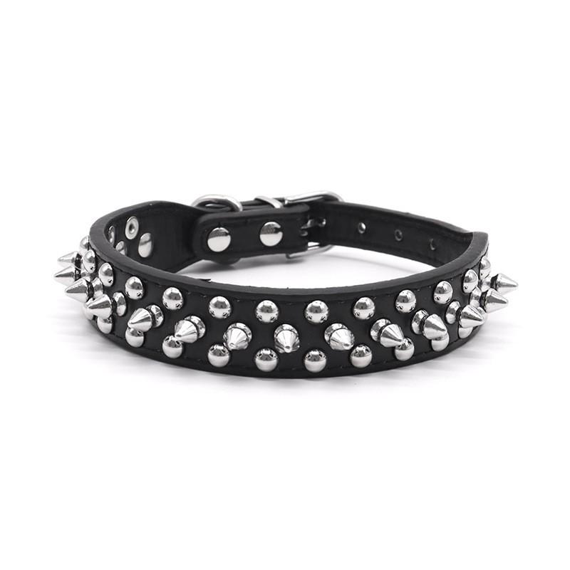 PU Dog Collar Adjustable Medium Large Dogs Durable Pet Neck Strap Daily Use