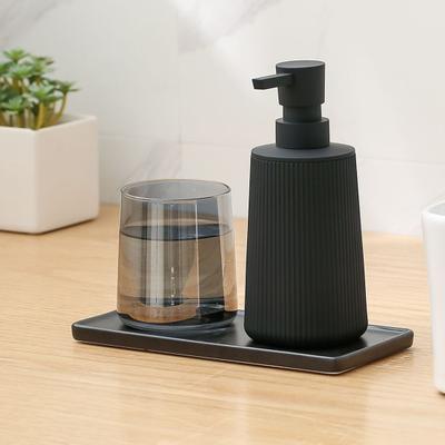 Foam Hand Sanitizer Soap Dispenser Large Diameter Bottle Mouth Modern Ribbed Design Versatile Liquid Pump Bottle