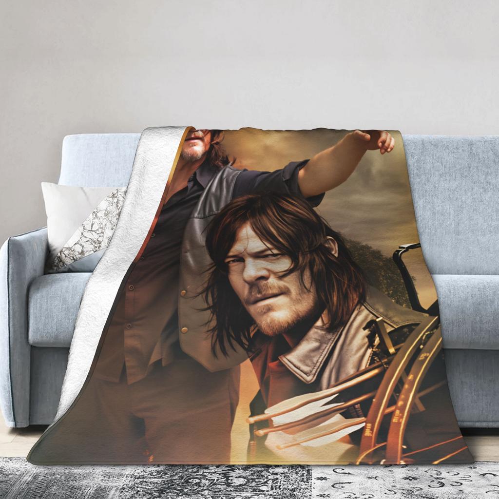 Daryls Dixon The Walking Dead Blanket Quality Warm Soft Throw Blanket Winter Students Couch Bed Pattern Bedspread