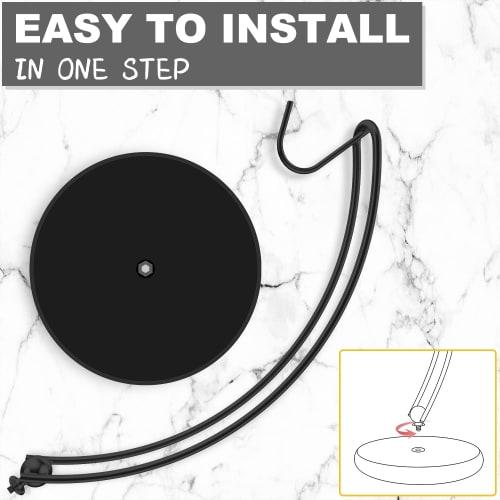 Signice Banana Holder Stand - Patented Modern Banana Tree Hanger with Wooden Base and Stainless Steel, Non-Toppling Banana Rack for Home Kitchen (Full