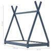 VidaXL Cadre de Lit d'enfant Lit Cabane d'enfant Structure de Lit pour Enfants Maison Chambre d'enfant Intérieur Gris 70x140 283361