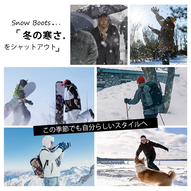 Hanani Zippered Snow Short Snow Suede with Fleece Casual Winter Cotton Size Men's Boots, Shoes, Lining, Waterproof, Non-Slip, Warm, Boots, Shoes,