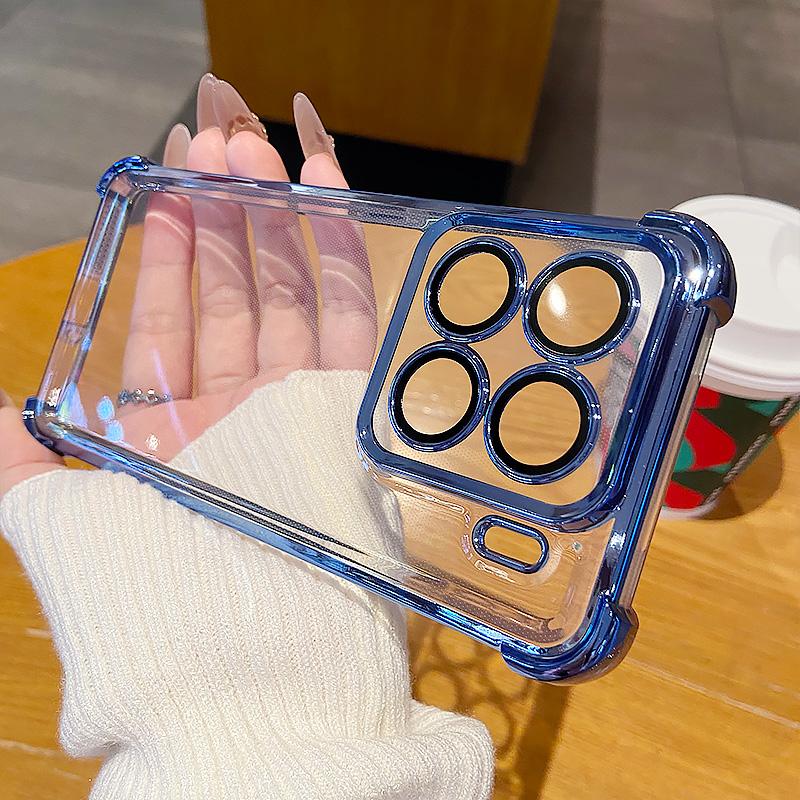 Clear Plating Xiaomi 15PRO Cover Soft Silicone Shockproof Phone Case for Xiaomi 14t 13 Pro 14 Full Lens Film Protection Shell