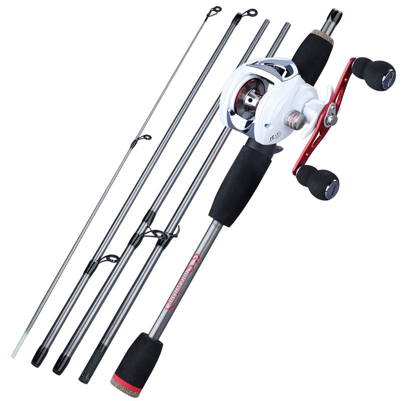 SOUGAYILANG Kombinace rybářského prutu a navijáku 5dílný Rybářský prut s 18+1BB rybářským navijákem pro nářadí na lov kaprů