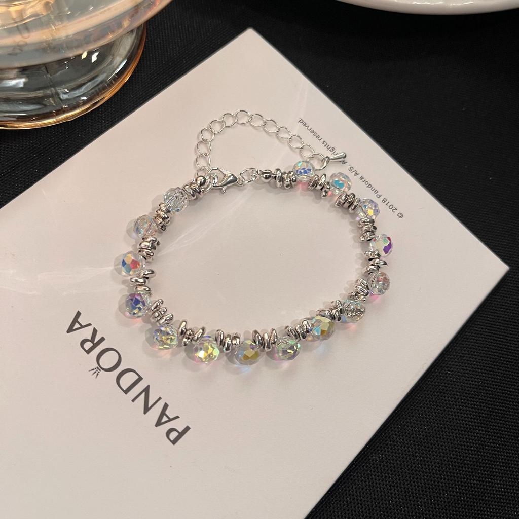 Summer Dream Bead Small Light Bulb Bracelet Women'S Light Luxury Broken Silver Niche Design Bracelet High-End Exquisite Jewelry