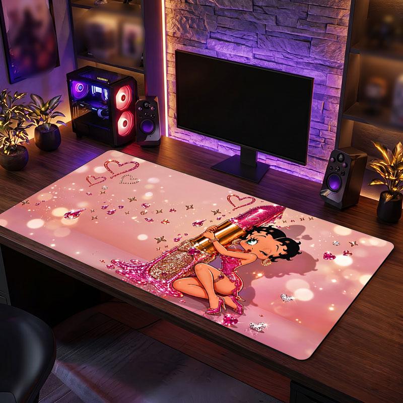 Big Mouse PadBetty Boop Extended Soft Desk Mat Gaming Office Computer Table Decor Mat