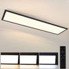 LED Ceiling Panel - NETTLIFE - 100x25 Cm - 42W - Dimmable Remote Control - Black Metal