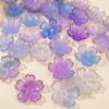 50pcs 19mm Cherry Blossom Beads Gradient Acrylic Flower Beads Mini Spacer Hair Accessory for DIY Bracelet Earring Jewelry Making