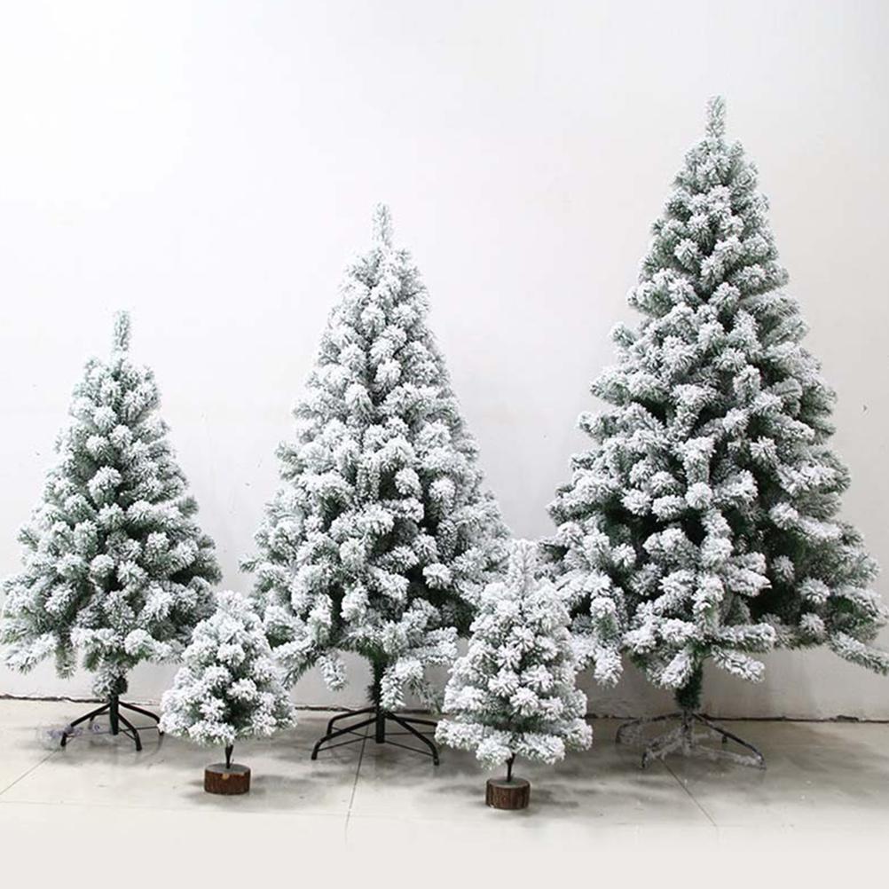 1Pcs Simulation Artificial Flocking Christmas Tree Decor Festive Holiday Party Xmas Tree Adornment Indoor Use