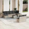 VidaXL Garden Lounge Set with Cushions 10 Pcs, Sofas with Adjustable Feet, Outdoor Furniture Set Patio Terrace, 3250121