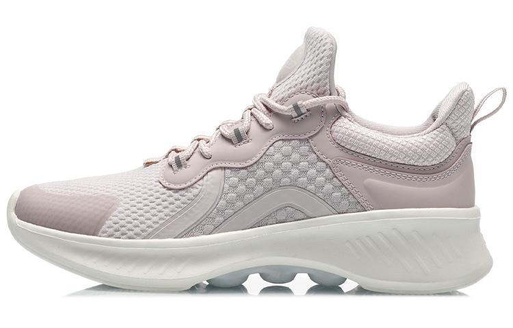 Li Ning Модные Дышащие Легкие Скользкие Низкие Беговые Кроссовки Женские Светло-Фиолетовые AREQ022-2 35.5
