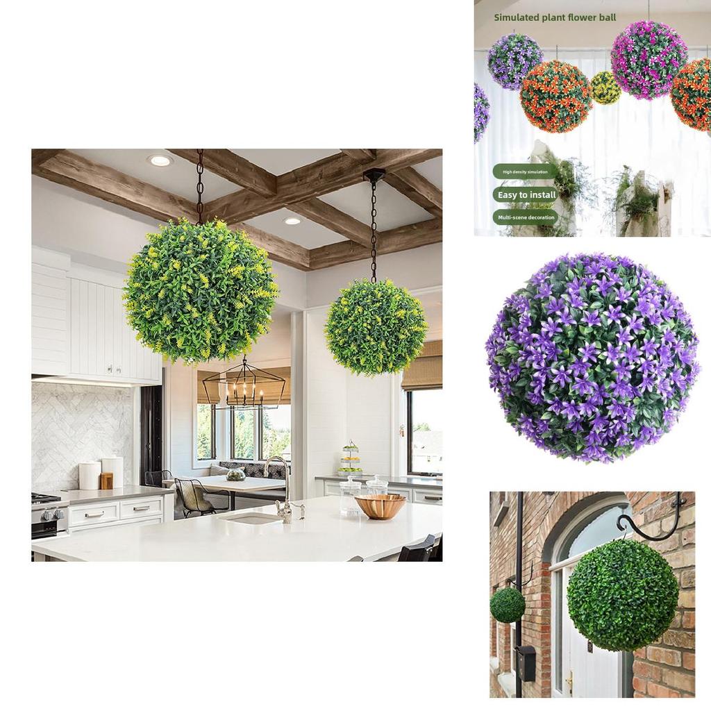 Künstliche Eukalyptus Hängende Blumensphäre Für Hotel Hochzeitsdekoration Und Fotografie Requisiten