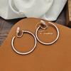 Doudou Mosquito Coil Ear Clip Earrings: Retro Light Luxury, Trendy 2023 All-Match Metal Style.