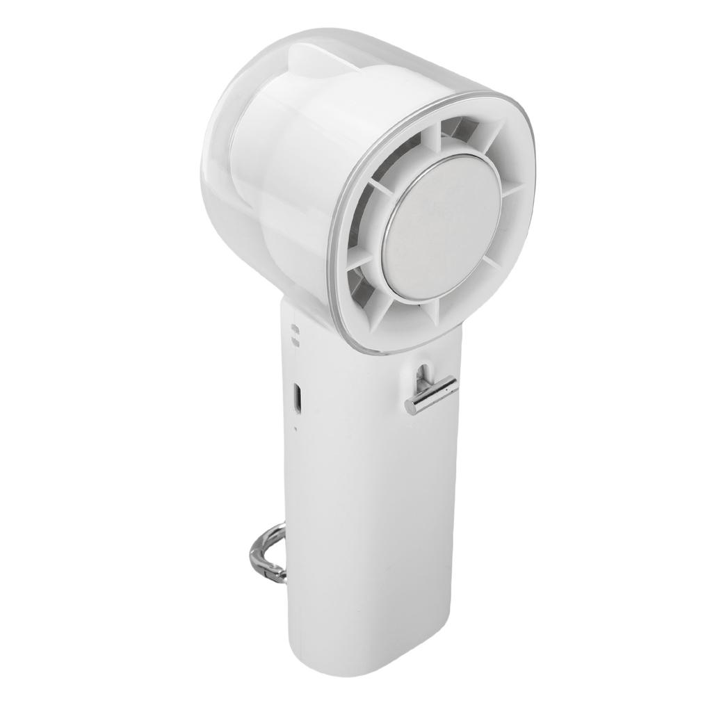 Portable Handheld Fan 5 Speeds Quiet Rechargeable   High Speed Cooling Fan with Lanyard for Travel Home Beach