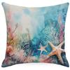 Colorful Marine Life Shell Pillowcase Summer Holiday Beach Hotel Decorative Cushion Cover