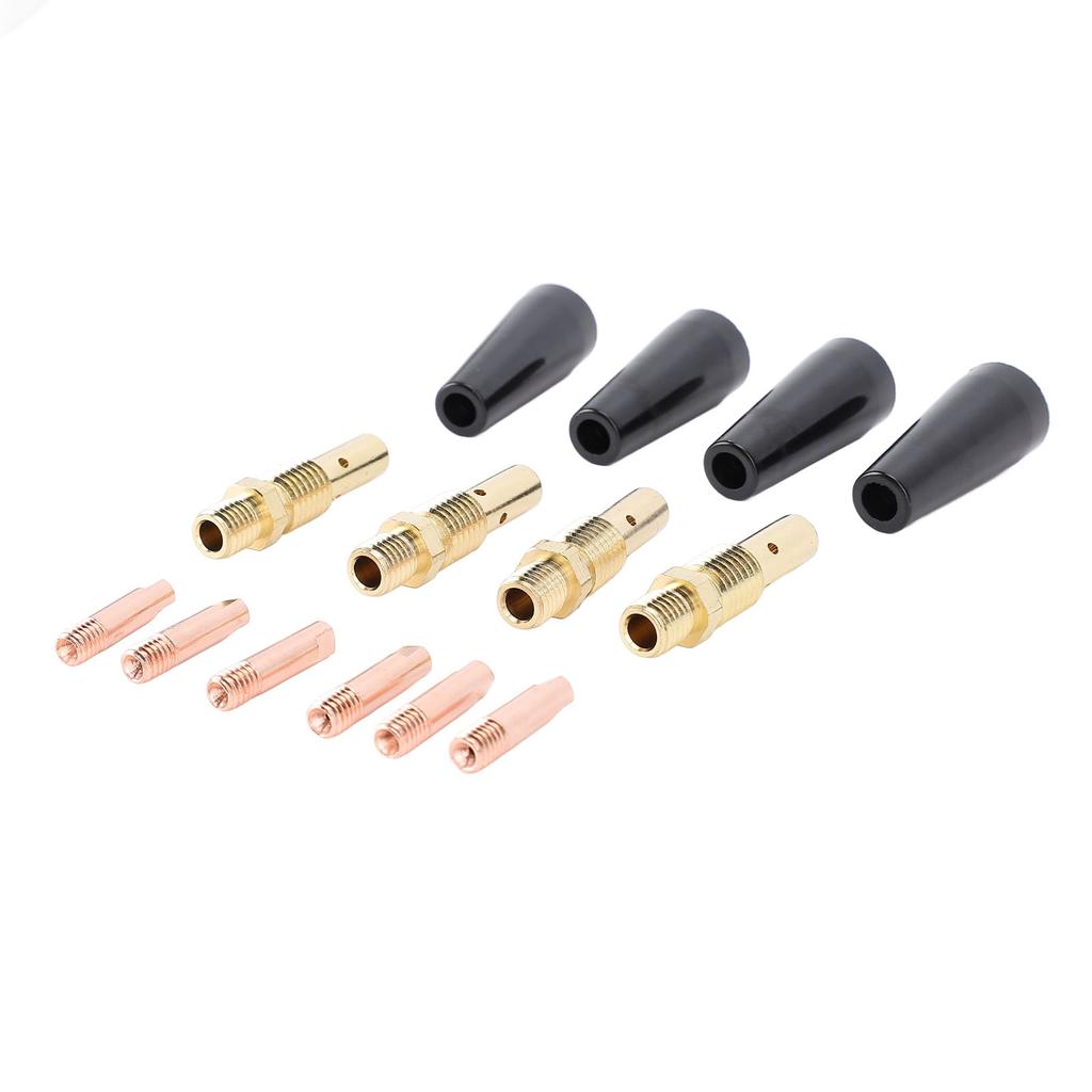 48 Pcs Set Flux Core Gasless Nozzle Kit MIG Welding Gun Accessory KP1939 1 Flux Core Nozzles 0.9mm Tips Gas Diffusers