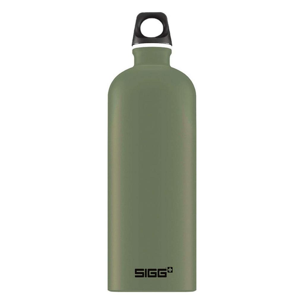 SIGG utendørs vannflaske Lett sveitsisk laget aluminiumsflaske Traveller Touch Leaf Green 60177 1.0L