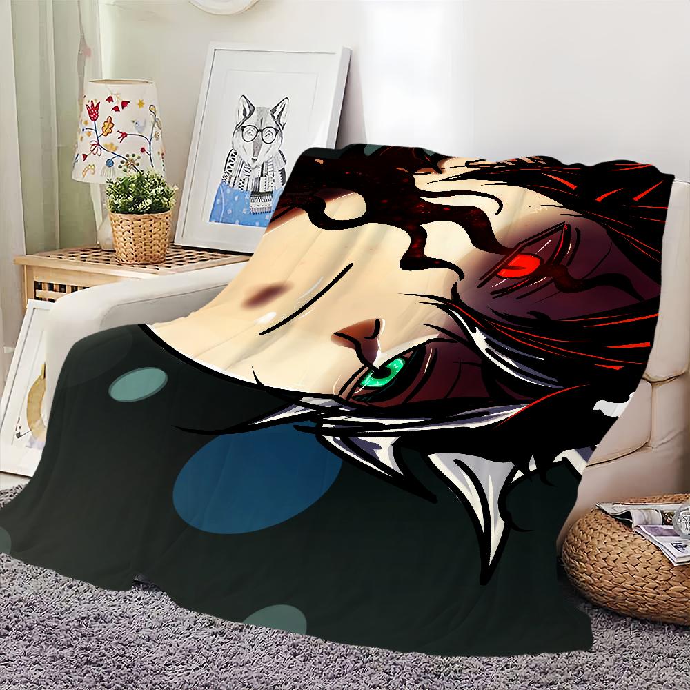 Anime B-Black C-Clover Printed comfortable and soft sofa, living room bed, bedroom blanket suitable for travel and gifts