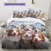 Australian Shepherd dog Pattern Bedding Home Decoration Birthday Gift (1 * duvet cover + 2 * pillowcase, without core)
