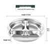 304 Stainless Steel Divided Plate for Children - Ideal for Kids, School Canteens, and Kindergarten Meals