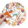 50 Cute Fox Cartoon Stickers for Kids Journals, Planners, Notebook & Suitcase Decoration - Waterproof