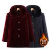 Winter Imitation Mink Coat Women's Fur Collar Fleece Thickened Cotton Coat Medium and Long Coat