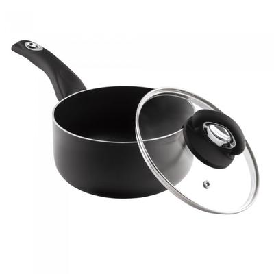 Black Diamond Non-Stick Sauce Pan & Glass Lid 16cm