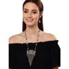 Fashion Latest Stylish Traditional Oxidised Silver Necklace Jewellery Set for Women