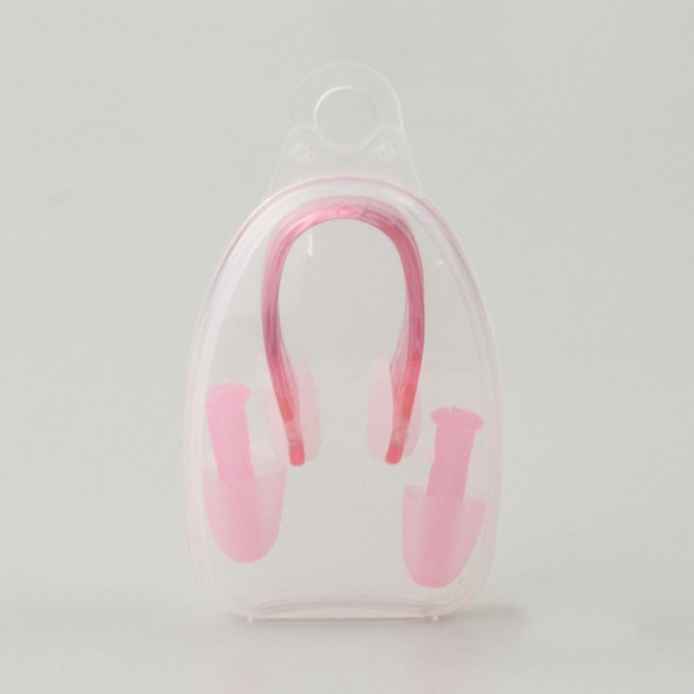 Water Sports Soundproof Earplugs with Box Nose Clip Portable Swimming Earplugs