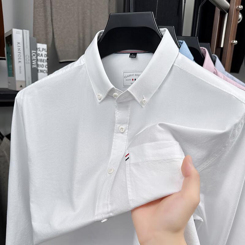 

FAPAI Men s Classic Fit Pure Cotton Long-Sleeve Shirt M