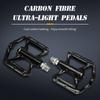 Mountain Bike Ultra-Light Carbon Fibre Flat Pedals Downhill Non-Slip Design Bearing System Bicycle Pedals Bike Lightweight Pedal