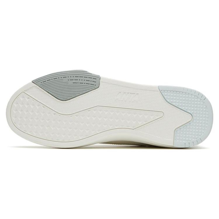 New Anta Life Collection Anti Slip Wear Resistant Low Top Skateboard Shoes Women's White Gray 922328011-2