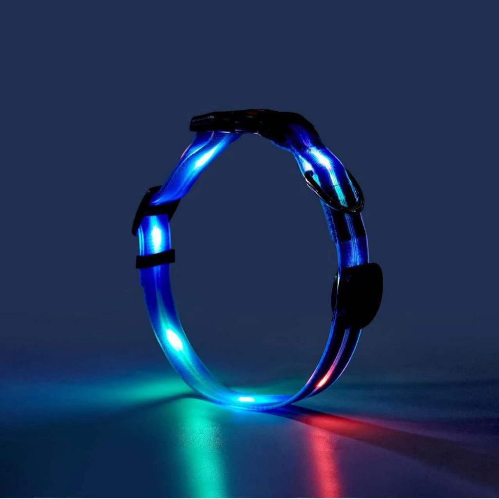 new trend waterproof LED glowing dog collar large, medium and small universal pet collar leash dog leash factory direct sales
