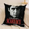SScarface Movie Cushion Cover Silky Short Plush DoubleSided Printed Pillow Case for Sofa All Seasons Home Decor Gift