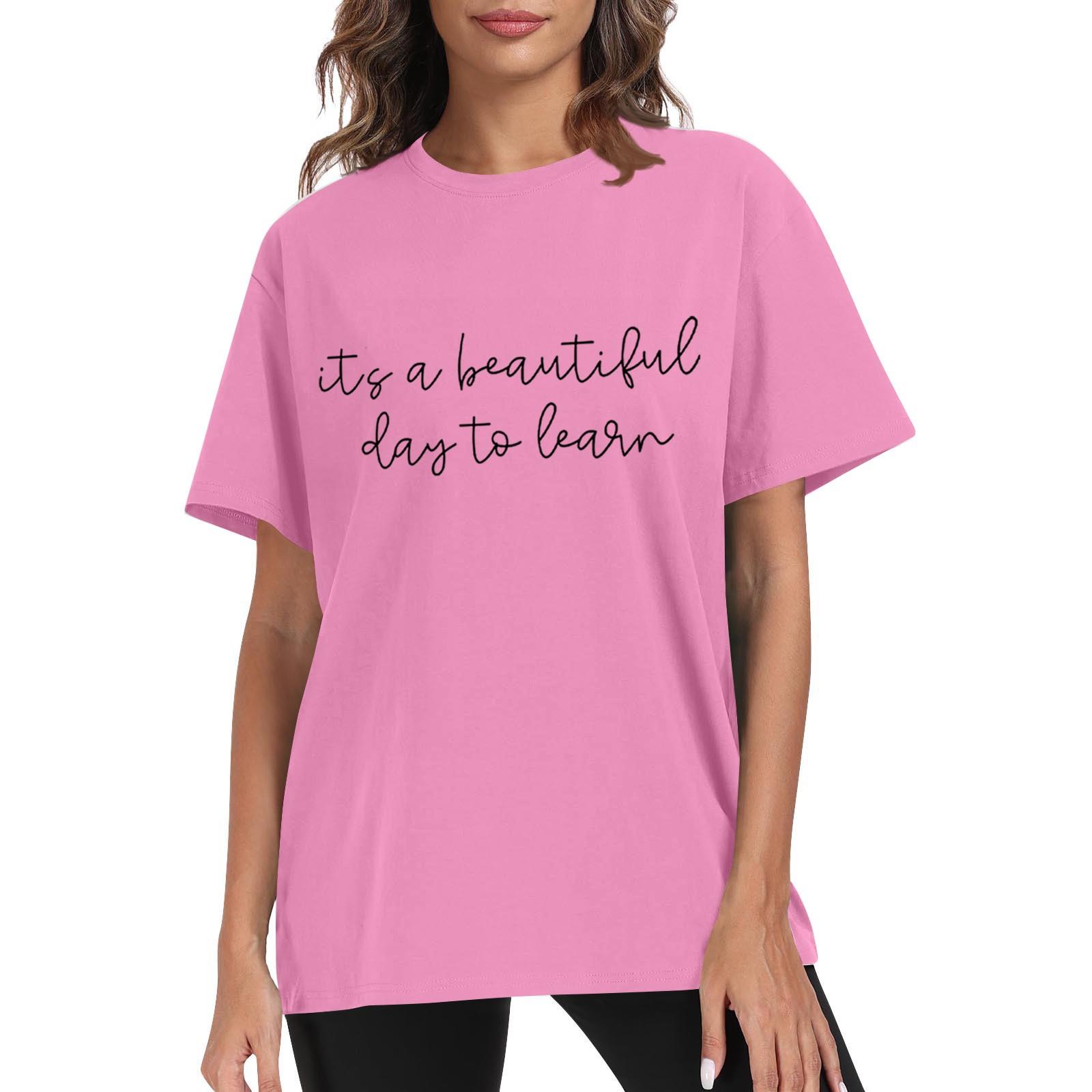 

Футболки с короткими рукавами для женщин, модные топы, легкие и мягкие повседневные летние наряды, одежда XL красный