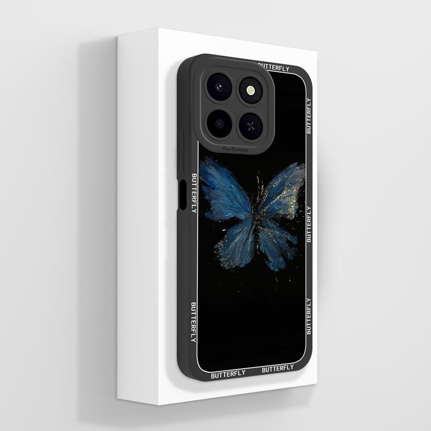 Beautiful Butterfly Phone Case For Huawei X6C Honor 400 Lite Pura 80 Pro Plus Ultra Liquid Silicone Soft Bumper Dustproof Cover For Huawei Bumper Bags