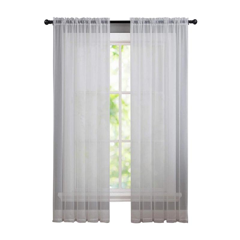 Kitchen Tulle Curtains Translucidus Home Window Decoration White Sheer Voile Curtains for Living Room Tulle Sheer Window Curtain