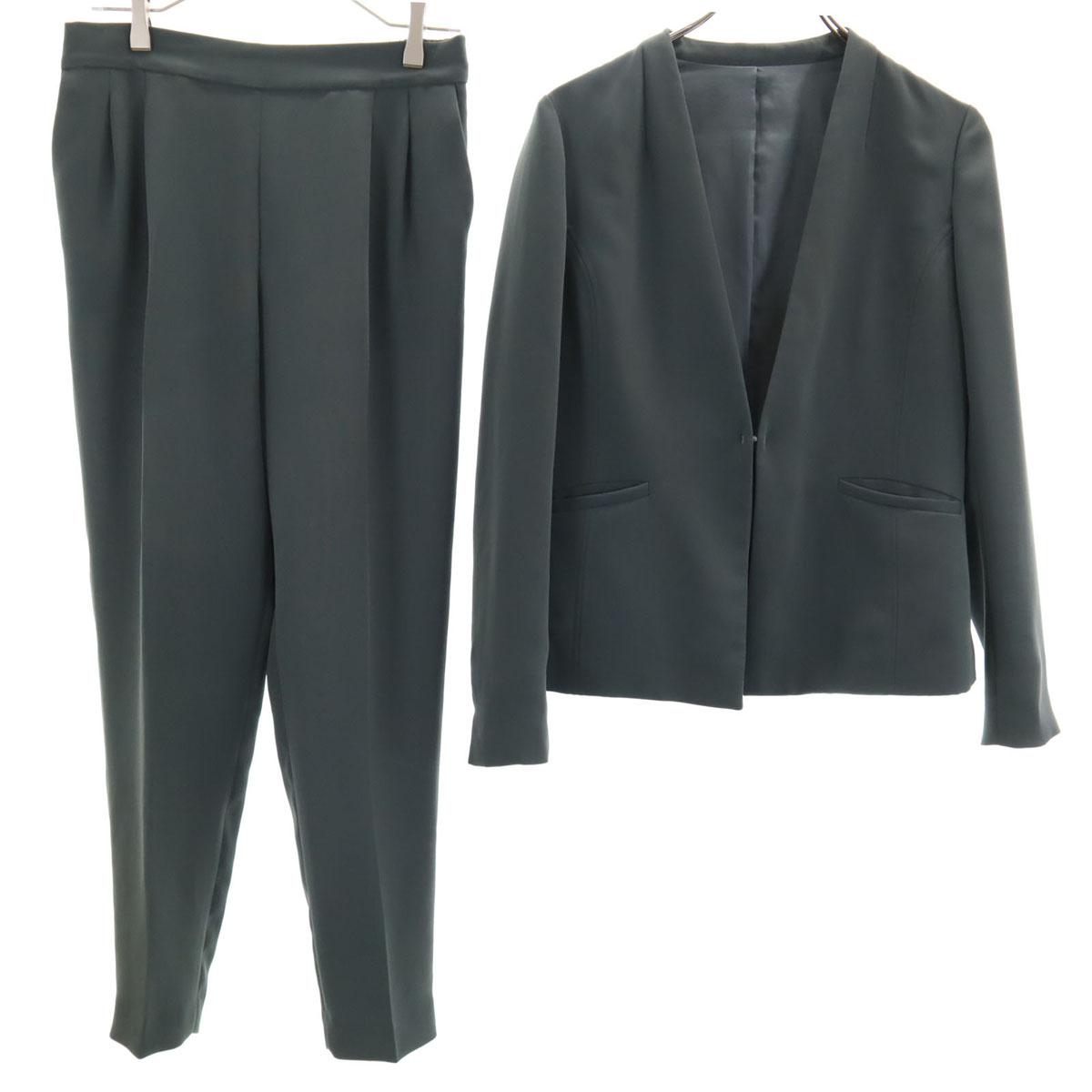 

зеленый ярлык расслабляющий UNITED ARROWS Брючный костюм с открытым воротником Комплект 40 Женский Б/у