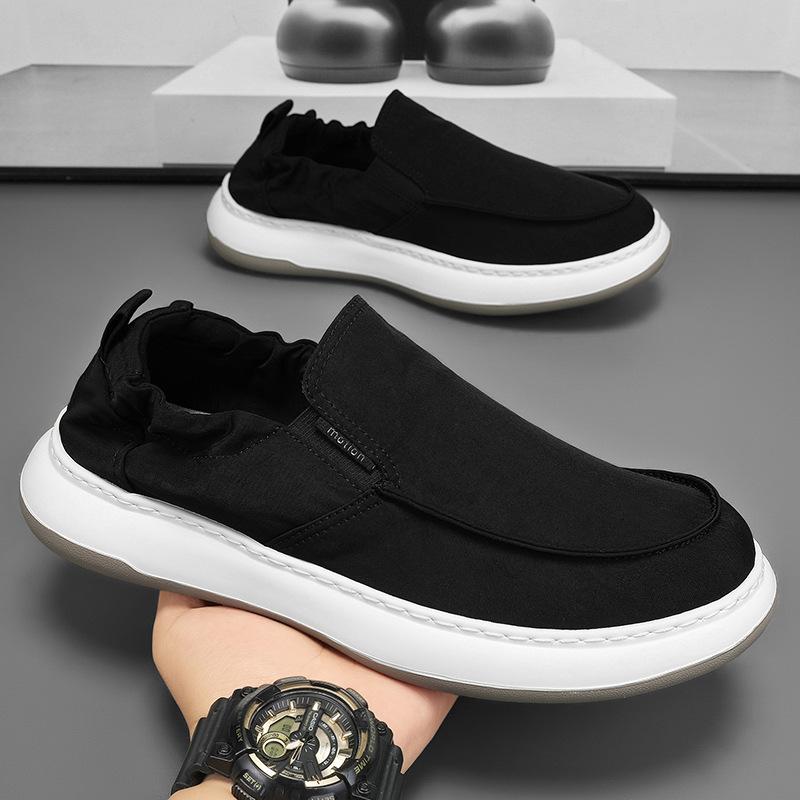 Ice Silk Cloth Shoes Are Comfortable and Breathable with One Pedal, Casual Shoes, Lightweight Soft-soled Single Shoes, Men's Fashionable Old Beiji