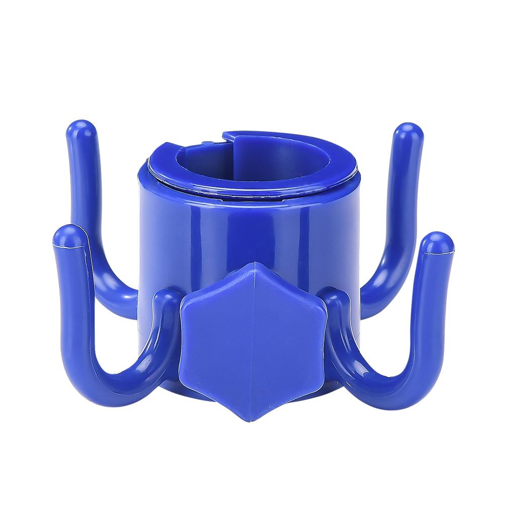 Beach Umbrella Hanging Hook 4 Prongs Plastic Hook for Outdoor Courtyard Blue