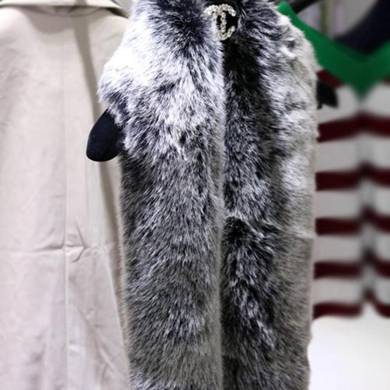 Herbst und Winter Imitat Pelzkragen Imitat Fuchspelz Waschbärpelz Schal Verlängert Dick Schal Warmer Schal Schal Pelzkragen