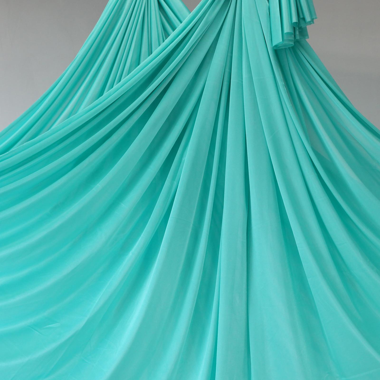 

7-метровий повітряний шовковий гамак для йоги, шовкова гойдалка, домашній тренажерний зал, антигравітація на відкритому повітрі, ремінь для йоги Aquamarine