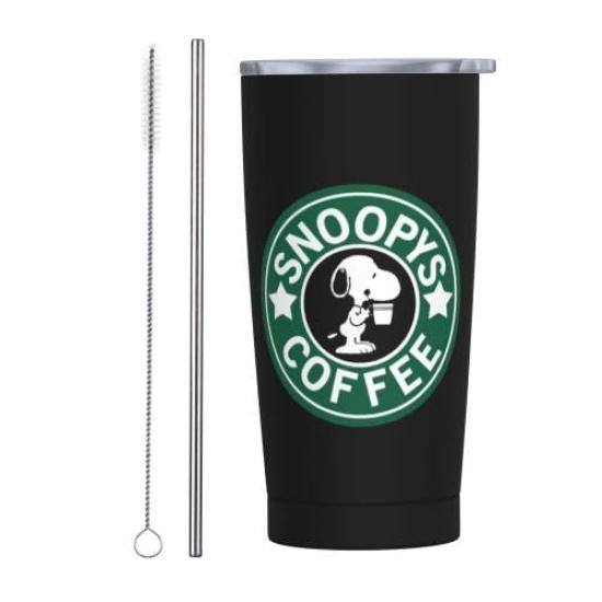 

Кружка для воды из нержавеющей стали Snoopy с вакуумной изоляцией и двойными стенками, термос-кружка из пищевой нержавеющей стали SUS304, 600 мл, кофейная кружка с крышкой, нержавеющая сталь