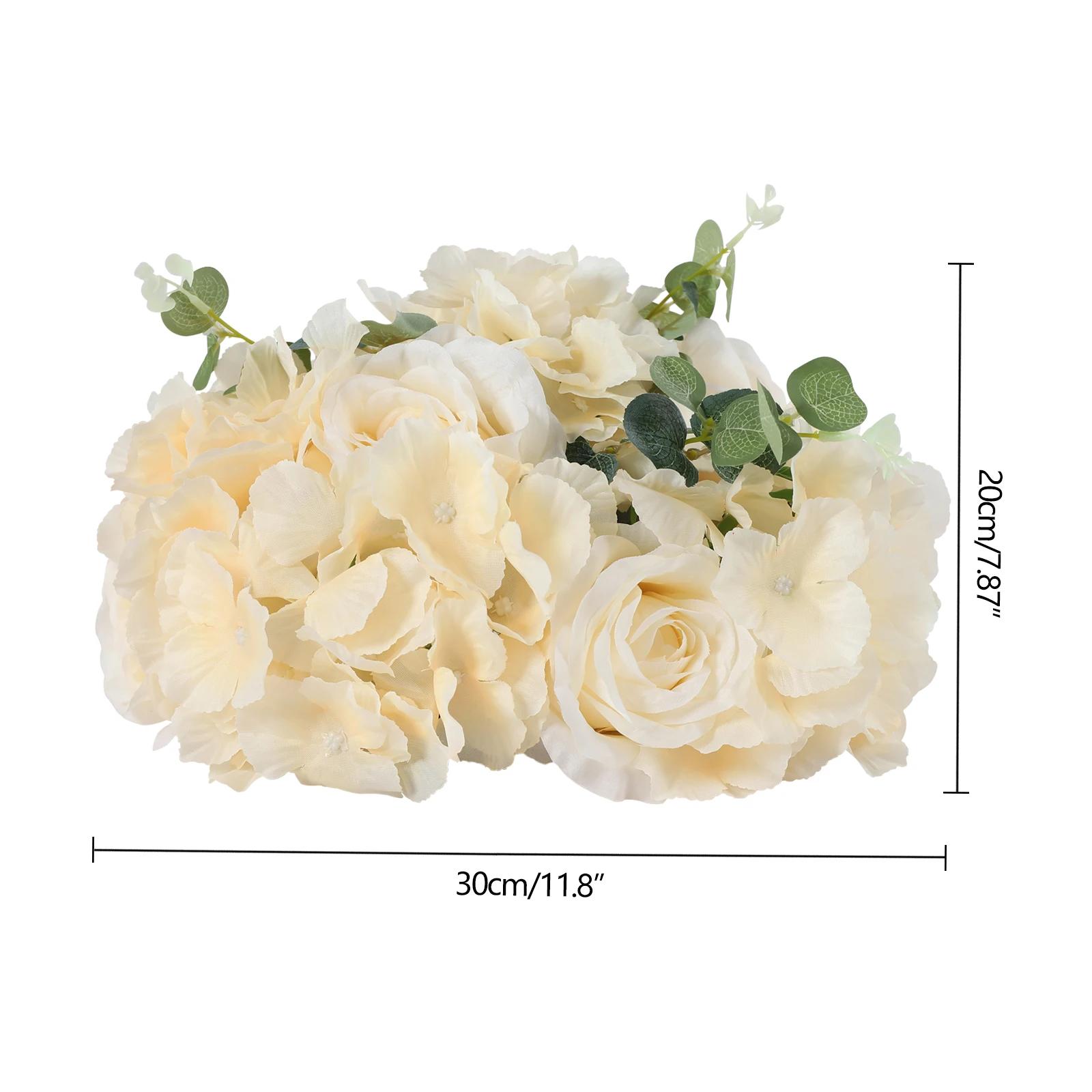 Artificial Flower Heads, 10 Pieces Flower Ball Fake Flowers for DIY Crafts Scrapbooking Wedding Party Roses Artificial Flowers шампанского