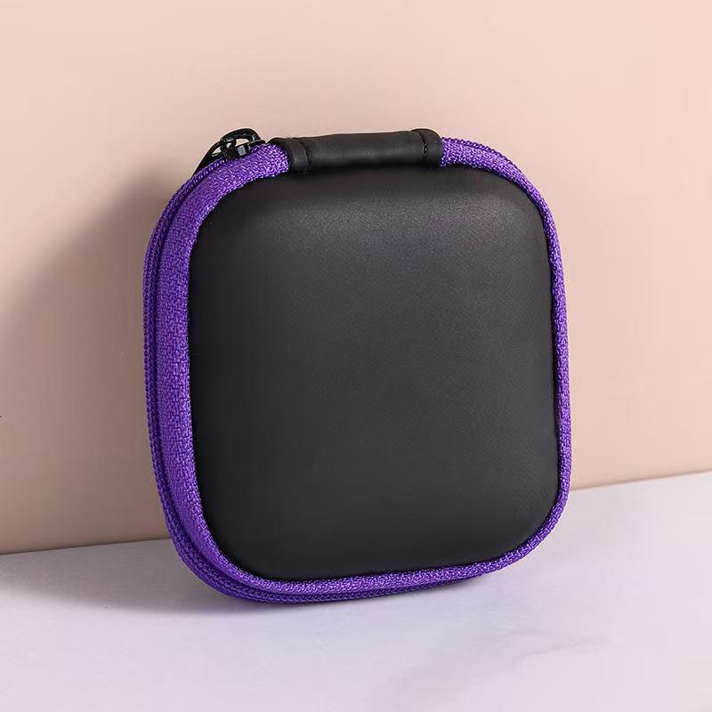 Portable Shockproof Headphone Case Earphone Bag Headset Storage Bag Hard Shell Earphone Accessories Memory Card USB Cable
